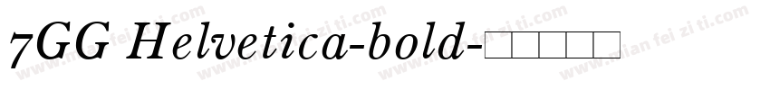 7GG Helvetica-bold字体转换